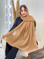 شال پلیسه منگوله دار شبنم کد 5059 - تصویر 13