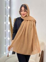 شال پلیسه منگوله دار شبنم کد 5059 - تصویر 37