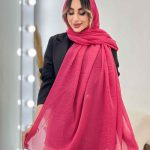 شال پلیسه منگوله دار شبنم کد 5059