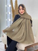 شال پلیسه منگوله دار شبنم کد 5059 - تصویر 39
