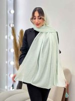 شال پلیسه منگوله دار شبنم کد 5059 - تصویر 2