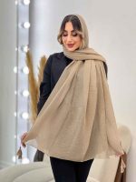 شال پلیسه منگوله دار شبنم کد 5059 - تصویر 17