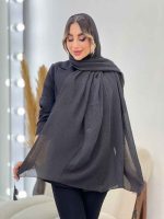 شال پلیسه منگوله دار شبنم کد 5059 - تصویر 30