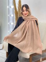 شال پلیسه منگوله دار شبنم کد 5059 - تصویر 22