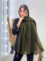 شال پلیسه منگوله دار شبنم کد 5059 - تصویر 3