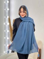 شال پلیسه منگوله دار شبنم کد 5059 - تصویر 14