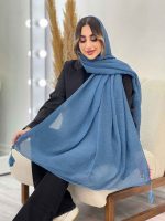 شال پلیسه منگوله دار شبنم کد 5059 - تصویر 38