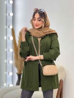 مانتو جلو پیله دو جیب کد 5075 - تصویر 11