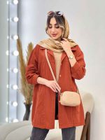 مانتو جلو پیله دو جیب کد 5075 - تصویر 3