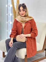 مانتو جلو پیله دو جیب کد 5075 - تصویر 19