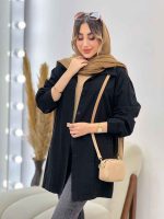 مانتو جلو پیله دو جیب کد 5075 - تصویر 14