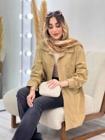 مانتو جلو پیله دو جیب کد 5075 - تصویر 17