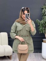مانتو کمرگت شادی کد 5046 - تصویر 2