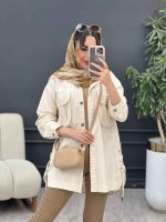 مانتو لینن جیب پیله بند دار کد 5069 - تصویر 14