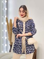 شومیز طرح دار ملودی کد 4825 - تصویر 4