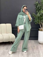 ست مانتو و شلوار فریال کد 5190