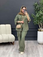 ست مانتو و شلوار فریال کد 5190 - تصویر 11