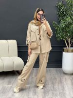 ست مانتو و شلوار فریال کد 5190 - تصویر 4