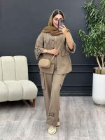 ست مانتو و شلوار فریال کد 5190 - تصویر 8