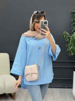 مانتو جلو بسته دو دکمه کد 5102 - تصویر 9