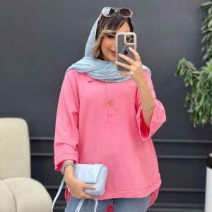 مانتو جلو بسته دو دکمه کد 5102
