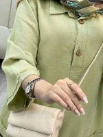 مانتو جلو بسته دو دکمه کد 5102 - تصویر 17