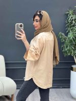 مانتو جلو بسته دو دکمه کد 5102 - تصویر 10
