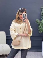 مانتو جلو بسته دو دکمه کد 5102 - تصویر 4