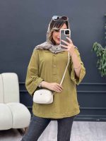مانتو جلو بسته دو دکمه کد 5102 - تصویر 5