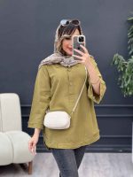 مانتو جلو بسته دو دکمه کد 5102 - تصویر 15