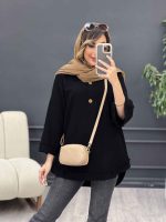 مانتو جلو بسته دو دکمه کد 5102 - تصویر 7