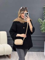 مانتو جلو بسته دو دکمه کد 5102 - تصویر 14