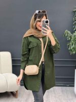 مانتو دو جیب پاکتی محنا کد 5076 - تصویر 4
