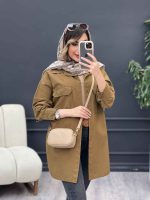 مانتو دو جیب پاکتی محنا کد 5076 - تصویر 10