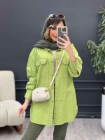 مانتو دو جیب پاکتی محنا کد 5076 - تصویر 2