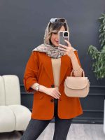 مانتو آستین پاگن دو جیب نما کد 5104 - تصویر 2