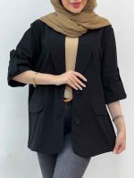 مانتو آستین پاگن دو جیب نما کد 5104 - تصویر 21