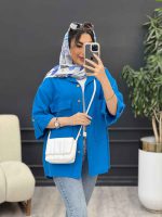 مانتو پشت دکمه هیلدا کد 5106 - تصویر 13