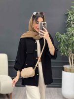 مانتو پشت دکمه هیلدا کد 5106 - تصویر 15