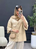مانتو پشت دکمه هیلدا کد 5106 - تصویر 12