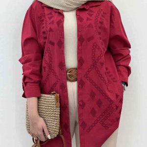 مانتو لینن گلدوزی مهرانا کد 5105