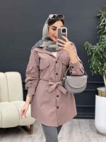 مانتو لینن دو جیب پاکتی ماریا کد 5041 - تصویر 15