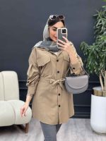 مانتو لینن دو جیب پاکتی ماریا کد 5041 - تصویر 12