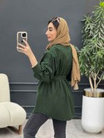 مانتو لینن دو جیب پاکتی ماریا کد 5041 - تصویر 10