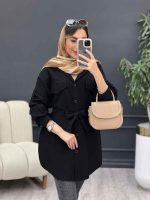 مانتو لینن دو جیب پاکتی ماریا کد 5041 - تصویر 9