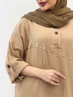 شومیز برش دار سه دکمه کد 5110 - تصویر 12