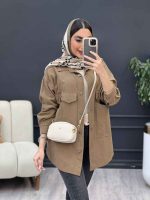 مانتو لینن چهار جیب کد 5093 - تصویر 4