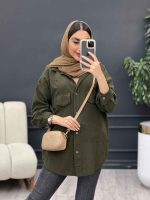مانتو لینن چهار جیب کد 5093 - تصویر 10