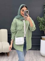 مانتو لینن چهار جیب کد 5093 - تصویر 2