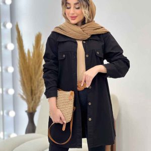 مانتو سر جیب دو دکمه جیب نما کد 4926